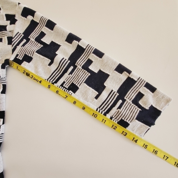 1229 * Zara Trafaluc Geometric Sweater Blue White Size S - Picture 7 of 7